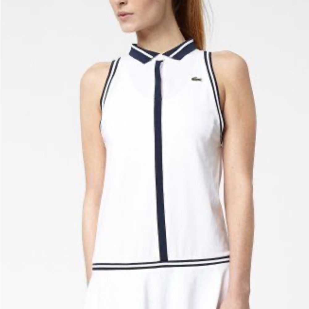 Lacoste Women's White Sleeveless Athletic Dress